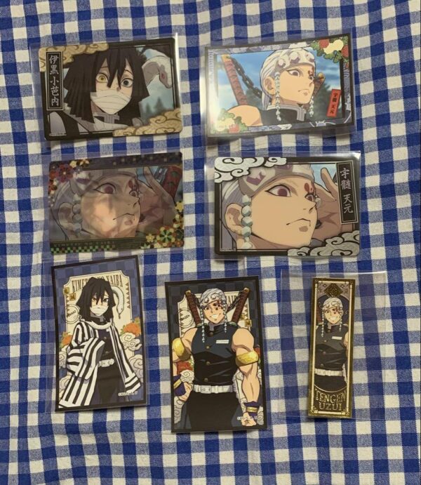 Demon Slayer: Kimetsu No Yaiba Iguro Obanai Uzui Tengen Card Stickers Set Of 7 F