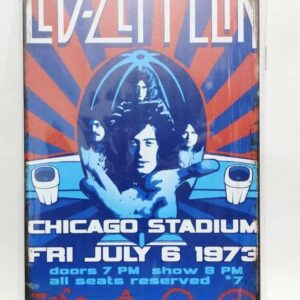 Led Zeppelin Rock Band Tin Sign Board Iron F/S-M501 from japan Rare  Good condit