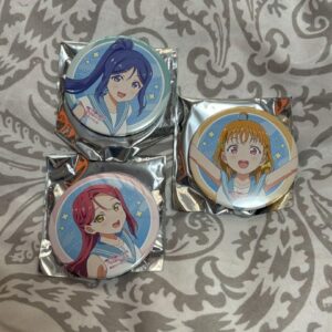Love Live Sunshine Aqours 3 Can Badges Chikariko Kanan F/S-M501 from japan Rare