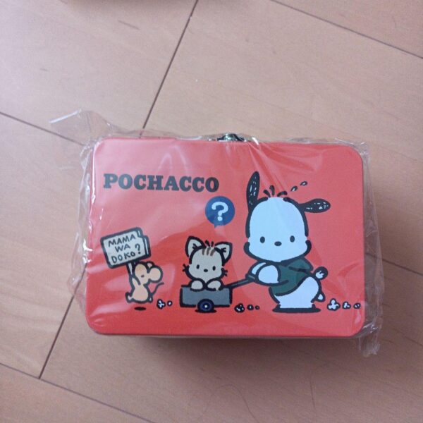 3Coins Sanrio Tin Trunk Pochakko F/S-M501 from japan Rare  Good condition
