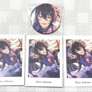 Ensemble Star Sakuma Rinzuki Can Badge Pashattsu F/S-M501 from japan Rare  Good