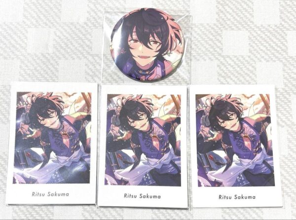 Ensemble Star Sakuma Rinzuki Can Badge Pashattsu F/S-M501 from japan Rare  Good