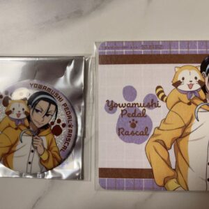 Yowamushi Pedal Rascal Todo Can Badge Coaster Set F/S-M501 from japan Rare  Good