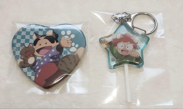 Imaji Rantaro Fukutomi Shinbee Nanja Town Can Badge Candy Keychain F/S-M501 from