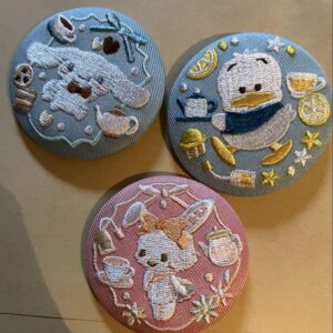 Sanrio Characters Embroidered Can Badge F/S-M501 from japan Rare  Good condition