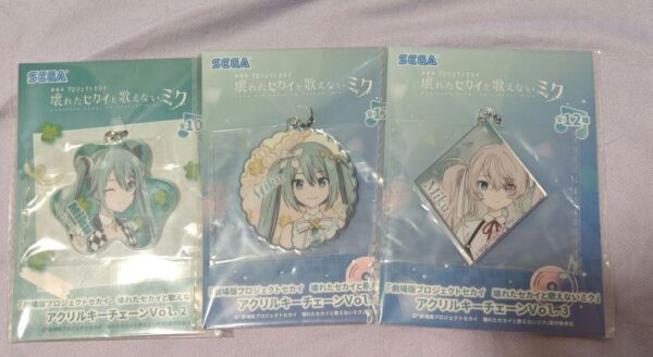 Project Seka The Movie: Broken World And Unable To Sing Acrylic Keychain Miku F/