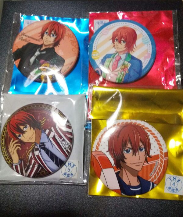 Yowamushi Pedal Shinkai Hayato Can Badge 4-Piece Set F/S-M501 from japan Rare  G