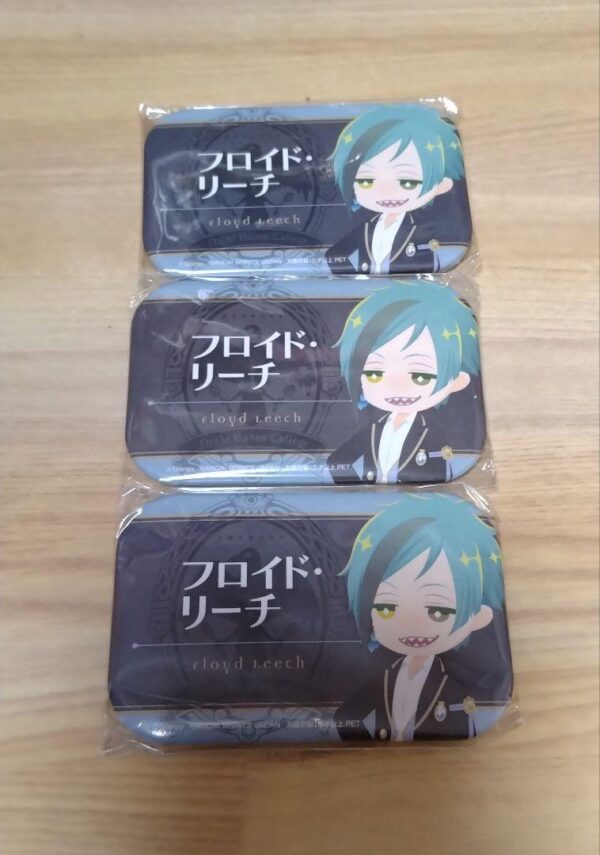 Twisted Wonderland Namco Square Name Can Badge Floyd 3-Piece Set F/S-M503 from j