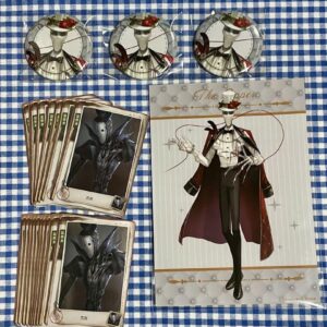 Personality V Identityv Thechara Cafe Can Badge Bonus Ripper F/S-M501 from japan
