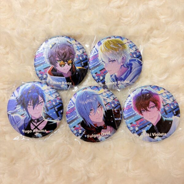 Sakura Bloom Can Badge Noctyx Nijisanji En F/S-M501 from japan Rare  Good condit