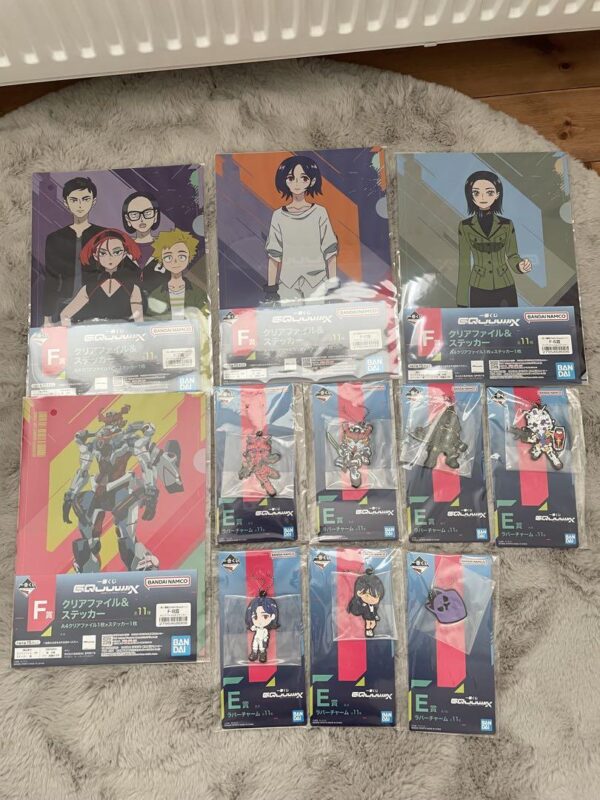 Siegax Ichibankuji Clear File Rubber Charm Set F/S-M503 from japan Rare  Good co