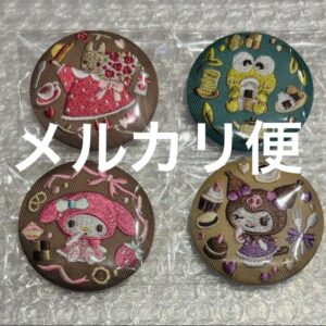 Sanrio Embroidery Can Badge My Melo Kuromi Keroppi Sam F/S-M501 from japan Rare
