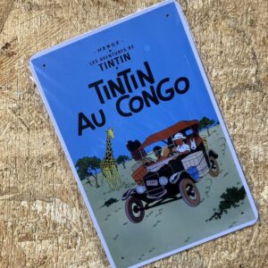 Tintin Au Congo Tin Sign F/S-M501 from japan Rare  Good condition