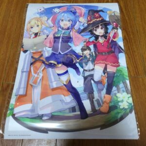 Aqua Megumin Darkness Kazuma Konosuba Lottery Do Clear Poster F/S-M503 from japa