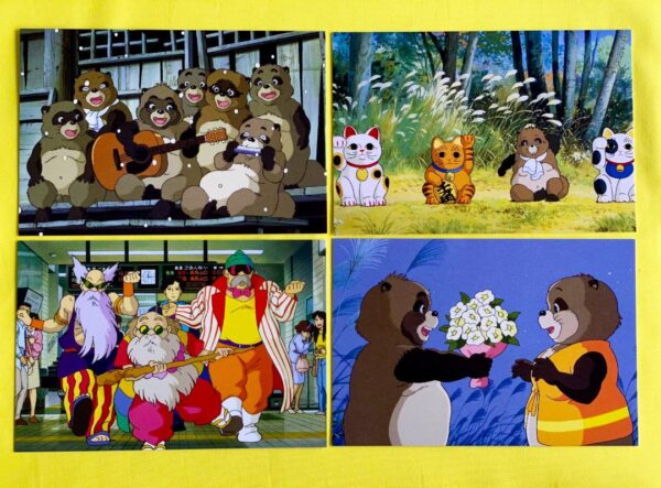 Heisei Tanuki Battle Ponpoko Postcards 4 Types Miyazaki Hayao Takahata Isao No M