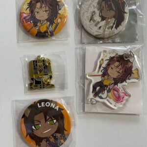 Twisted Wonderland Exhibition Leona Can Badge Grihill Kyarakute Akki F/S-M503 fr