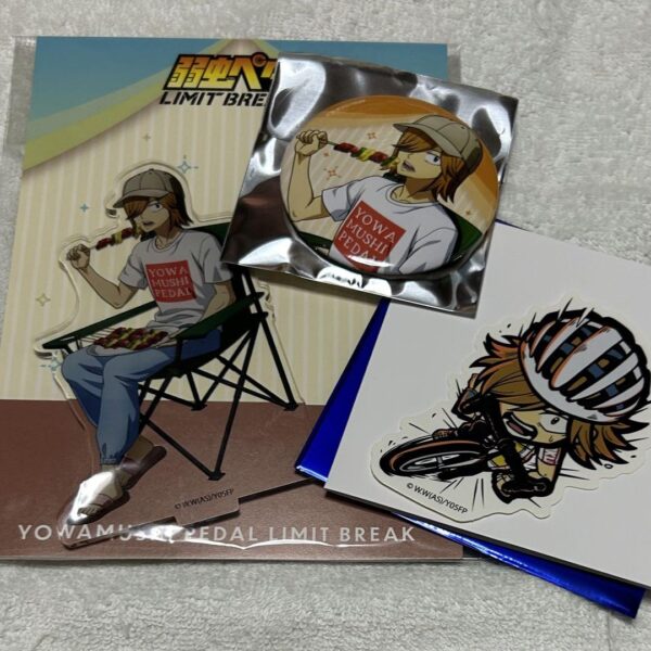 Yowamushi Pedal E-Diner Acrylic Stand Can Badge Sohoku High School Aoyagi Kazu F