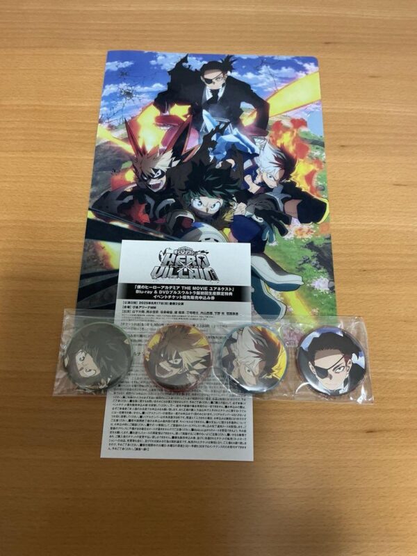My Hero Academia Yournek Bonus Can Badge Clear File F/S-M501 from japan Rare  Go