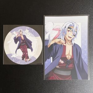 Tobu Zoo Postcard Coaster Uzui Tengen 2-Piece Set F/S-M501 from japan Rare  Good