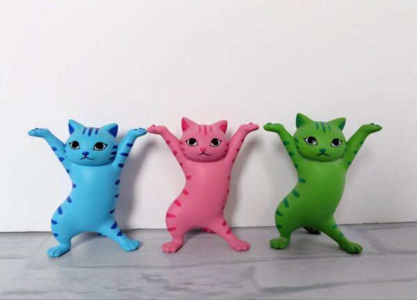 Gacha Cat Pen Holder Set Of 3 F/S-M503 from japan Rare  Good condition
