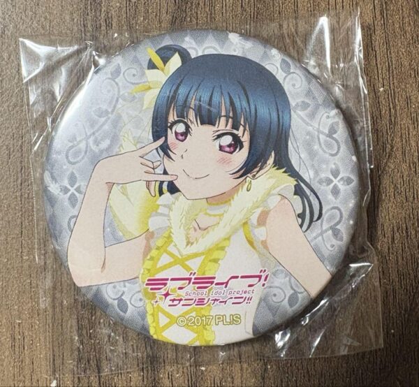 Love Live Aqours 5Th Can Badge Tsushima Yoshiko F/S-M501 from japan Rare  Good c