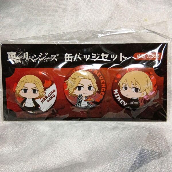 Tokyo Revengers Mikey Can Badge Set F/S-M501 from japan Rare  Good condition