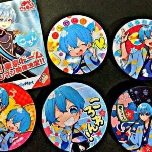 Stupuri Koron-Kun Can Badge Koron-Wan 5-Piece Set F/S-M501 from japan Rare  Good