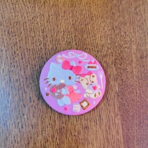 Sanrio Embroidered Can Badge Hello Kitty F/S-M501 from japan Rare  Good conditio