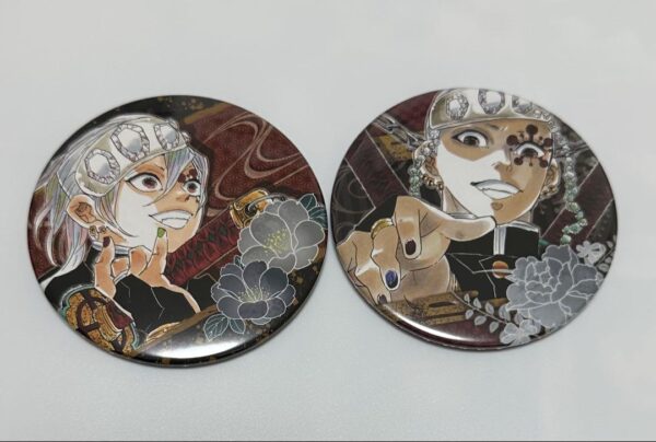 Demon Slayer Collection Can Badge Uzui Tengen Set Of 2 F/S-M501 from japan Rare