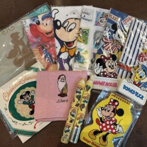 Retro Tokyo Disneyland Old Logo Handkerchief Goods F/S-M503 from japan Rare  Goo