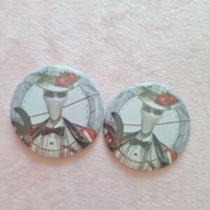 Personality 5 Ripper Thechara Cafe Can Badge 2 Pieces F/S-M501 from japan Rare
