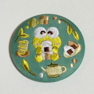 Sanrio Embroidered Can Badge Kero Phi F/S-M501 from japan Rare  Good condition