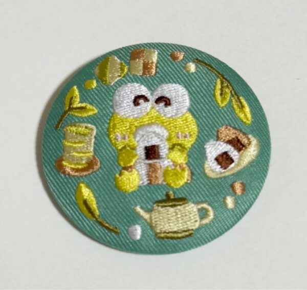 Sanrio Embroidered Can Badge Kero Phi F/S-M501 from japan Rare  Good condition