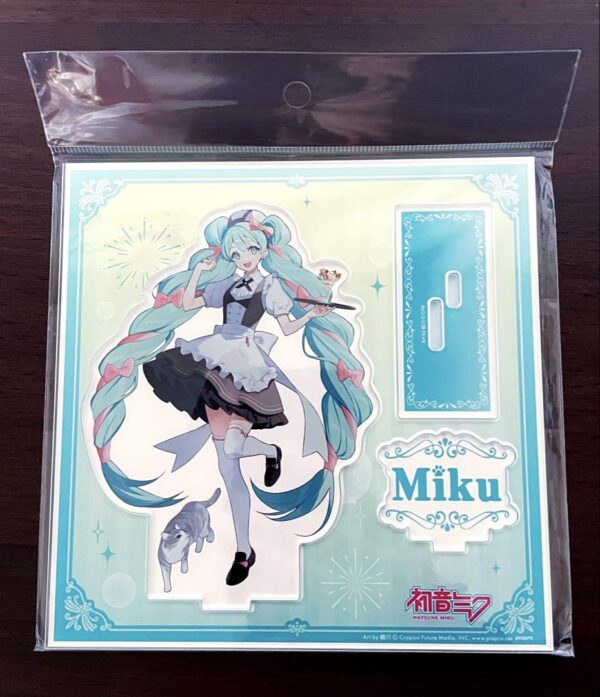 Hatsune Miku Maid Acrylic Stand F/S-M501 from japan Rare  Good condition