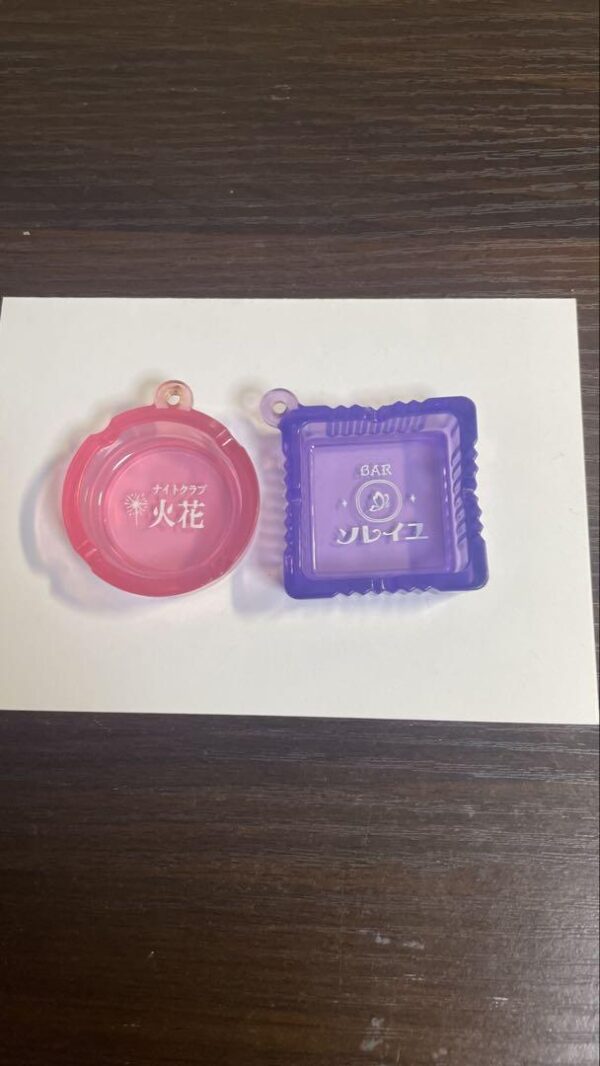 Showa Roman Series Retro Ashtray Charm Clear Mascot Sparkle Soleil Set Of 2 F/S-