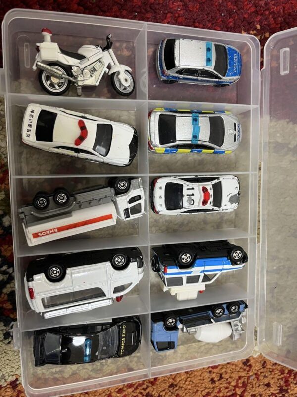 Minicar Set 10 Units Police Car Motorcycle F/S-M501 from japan Rare  Good condit