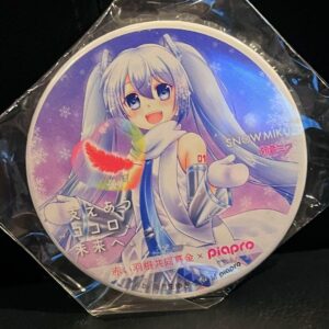 Snow Miku Red Feather Community Fund Can Badge F/S-M501 from japan Rare  Good co