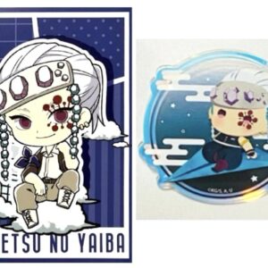 Demon Slayer: Kimetsu No Yaiba Sunshine City Postcard Aurora Acrylic Badge Paper