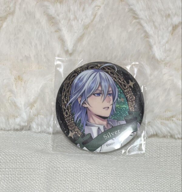 Silver Twisted Wonderland Can Badge F/S-M503 from japan Rare  Good condition