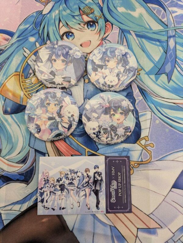 Snow Miku2025 Glittering Can Badge 4-Type Miku Set F/S-M501 from japan Rare  Goo