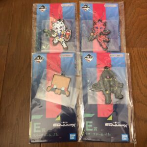 Ichibankuji Zeke Axe Rubber Charm Red Gundam White Set Of 4 F/S-M503 from japan