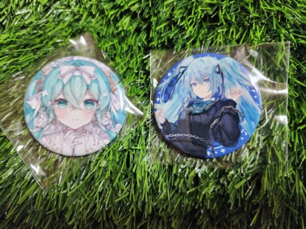 Hatsune Miku Can Badge White Snow Princess Is The Girl In Chains F/S-M501 from j