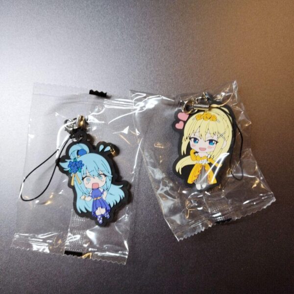 Konosuba Character Strap 2-Piece Set F/S-M503 from japan Rare  Good condition