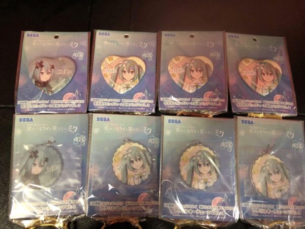 Project Seka Acrylic Keychain Glittering Big Heart Shaped Can Badge Hatsune Miku