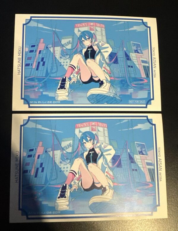 Hatsune Miku Aisan Electric Collaboration Postcard Set Of Two F/S-M501 from japa