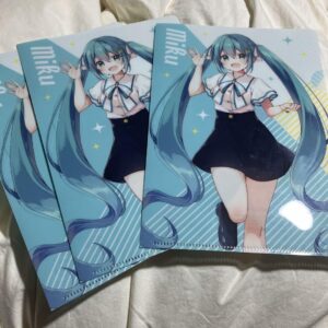 Lawson Hatsune Miku Clear Files 3 Pieces F/S-M501 from japan Rare  Good conditio
