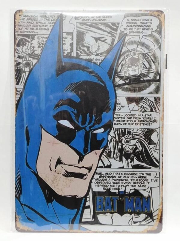 Batman Face Tin Sign Board Iron Plate Metal American Goods F/S-M501 from japan R
