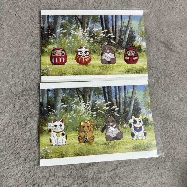 Heisei Tanuki Gassen Ponpoko Postcard Set F/S-M503 from japan Rare  Good conditi