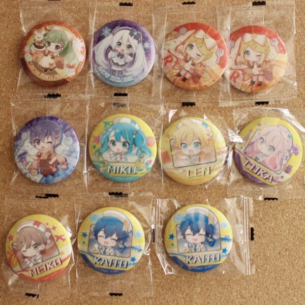 Yes Magical Mirai Snow Miku Gacha Badge Set F/S-M501 from japan Rare  Good condi