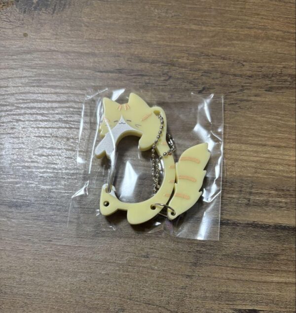 Gacha Tail-Spring Cat Carabiner Chatora F/S-M503 from japan Rare  Good condition